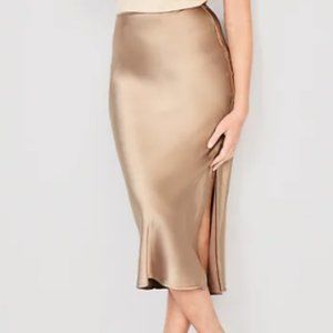 Old Navy Satin Midi Slip Skirt size LT